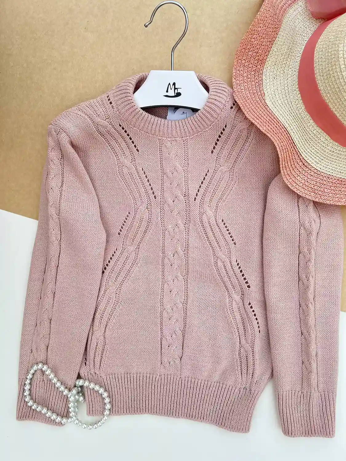 پلیور دخترانه گیسو کد 8307 - پوشاک کودک کیدونیت