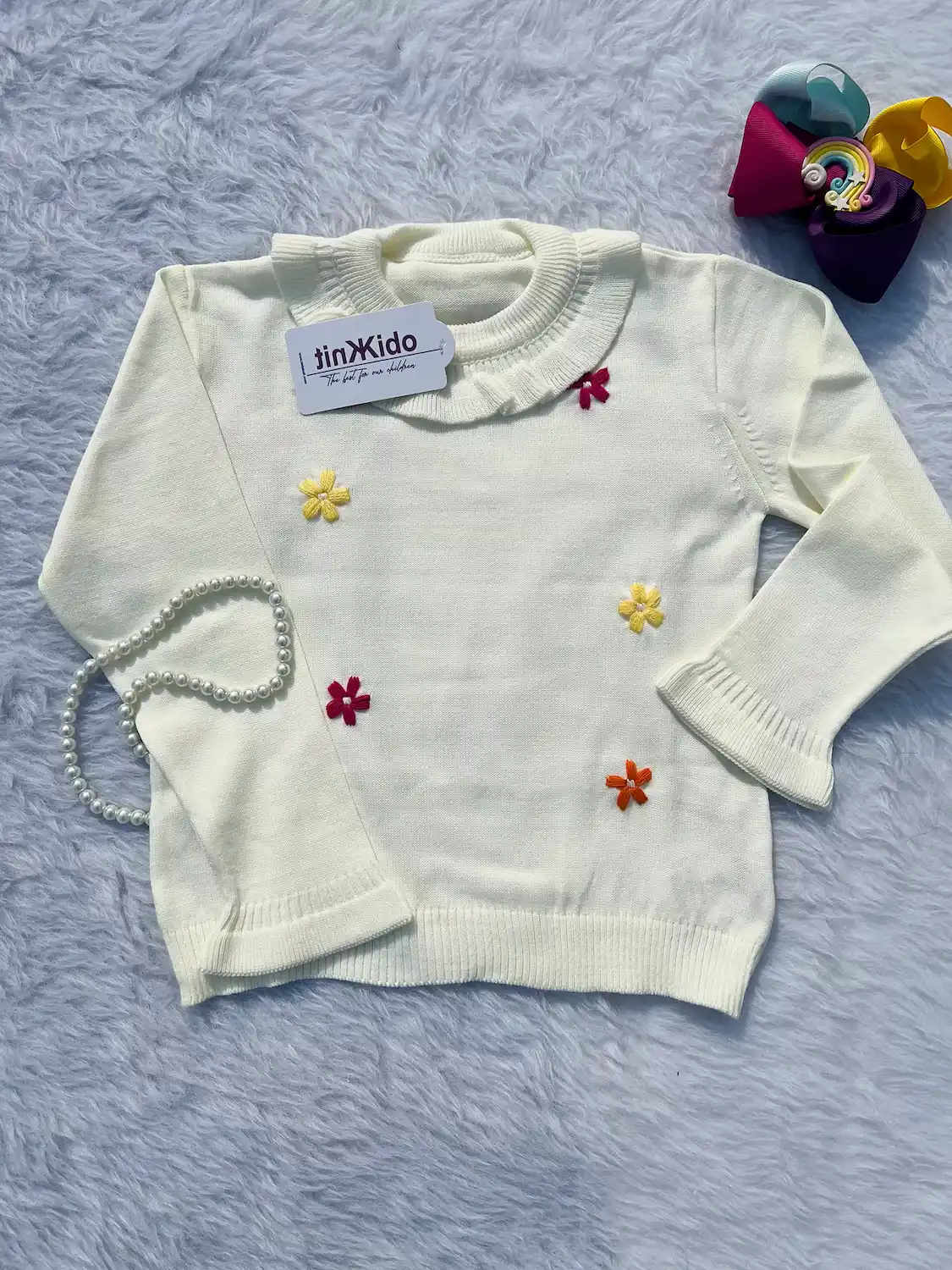 بلوز شکوفه‌های رنگی کد 4316 - محصول ویژه کیدونیت